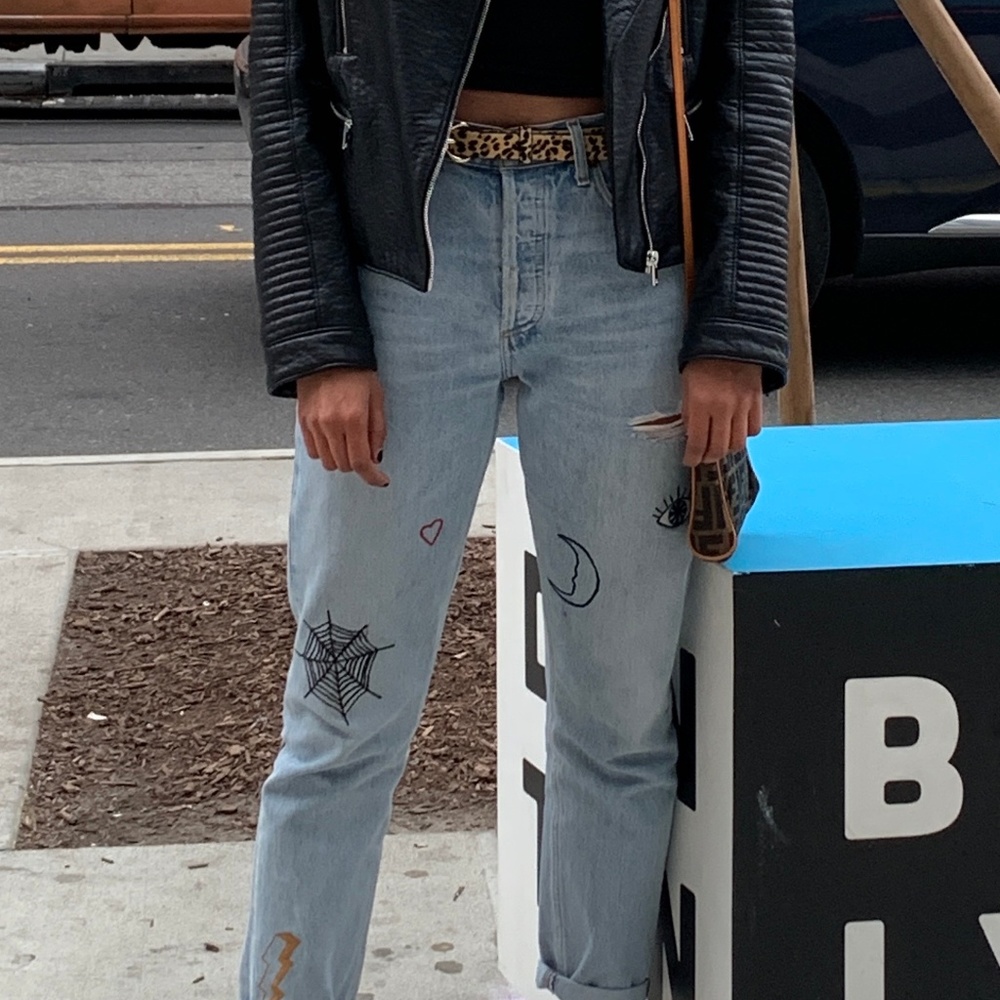AGOLDE x UO Embroidered Jeans